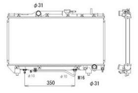 R.D. TO968 - RADIADOR TOYOTA CARINA 2.0 A/T