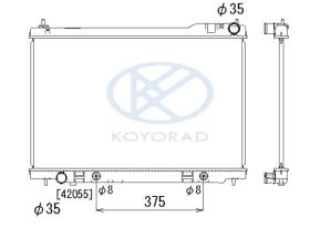 KOYO PL021677 - RADIADOR INFINITI FX45