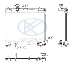 KOYO PL012628 - RADIADOR TOYOTA YARIS 1.3`10