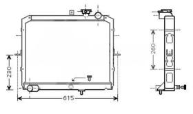 R.D. KA036 - RADIADOR KIA PREGIO 2.7D PL./AL