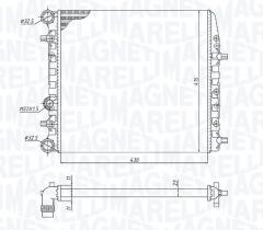 MAGNETI MARELLI BM1846 - RADIADOR VW POLO-SEAT-SKODA