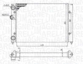 MAGNETI MARELLI BM1877 - RADIADOR MOTOR VW GOLF III(1H1)/GOL