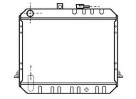 R.D. TO954 - RADIADOR TOYOTA HIACE 2.4D 84- METALICO