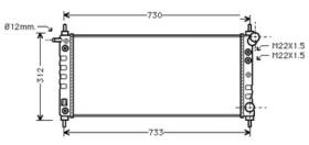 R.D. OP264 - RADIADOR OPEL CORSA B 96-00 A/T