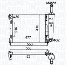 MAGNETI MARELLI BM1839 - RADIADOR FIAT 500/FORD KA