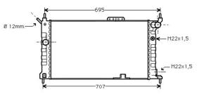 R.D. OP204 - RADIADOR OPEL ASTRA F A/C