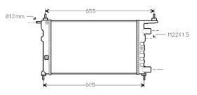 R.D. OP670 - RADIADOR OPEL CORSA B  3 CYL -