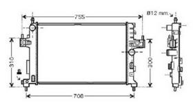 R.D. OP753 - RADIADOR OPEL COMBO 1.3CDTI