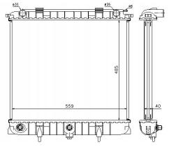 R.D. AU129 - RADIADOR RANGE ROVER 2.5TD 94- A/T