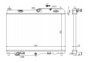 R.D. FD044 - RADIADOR FORD FIESTA 1.4 - 1.6