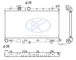 KOYO PL092154 - RADIADOR SUBARU IMPREZA III 2.0 16V