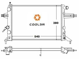 R.D. 16PAB0293 - RADIADOR OPEL ASTRA G -AC