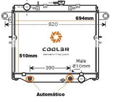 R.D. TO817 - RADIADOR TOYOTA LANDCRUISER HD100 A/T