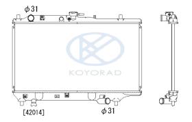 KOYO PA060542 - RADIADOR MAZDA 323F