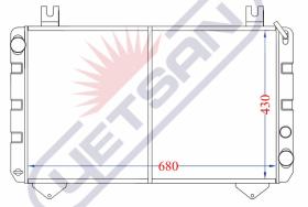 R.D. 15312303 - RADIADOR FORD TRANSIT 77-86  METALICO