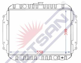 R.D. 15372321 - RADIADOR ISUZU PICK-UP 390X550 METALICO