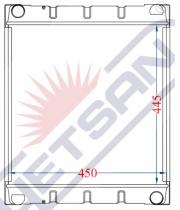 R.D. 15580515 - RADIADOR JCB - 445X460X71 METALICO