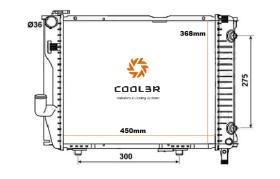 R.D. 1050140804 - RADIADOR MERCEDES W124 A/T