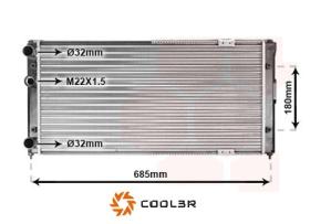 R.D. 109524087 - RADIADOR SEAT IBIZA/CORDOBA 2.0 16V-TDI