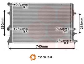 R.D. VW551 - RADIADOR VW GOLF VI/CADDY 1.2