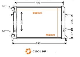 R.D. 109555083 - RADIADOR VW GOLF V-AUDI 3.2 R32