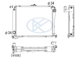 KOYO PL011017 - RADIADOR TOYOTA HIACE 2.4D 89- PL/AL