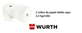 WURTH 089980051 - BOBINA PAPEL DE LIMPIEZA 800 SERVICIOS (2 UNIDADES)