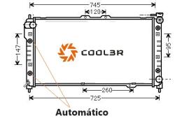 R.D. 104507085 - RADIADOR MAZDA 323F 1.8 16V A/T