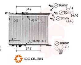 R.D. 10572308100 - RADIADOR CITROEN-PEUGEOT (VARIOS MODELOS)