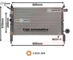 R.D. 10550708 - RADIADOR OPEL ASTRA F A/T