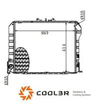 R.D. 17011002 - RADIADOR TOYOTA HIACE 2.4D 89- METALICO