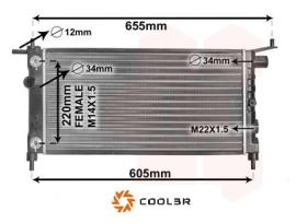 R.D. 16PAB0536 - RADIADOR OPEL CORSA B A/T