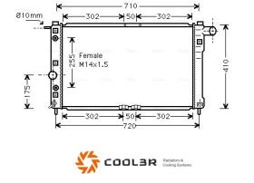 R.D. DW254 - RADIADOR DAEWOO NUBIRA 1.6-2.0 A/T