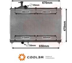 R.D. 1052X1081 - RADIADOR MITSUBISHI OUTLANDER III