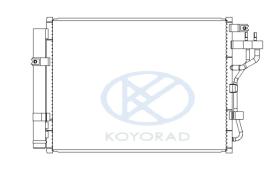 KOYO CD820572 - CONDENSADOR KIA RIO 1.4-1.6 `05-