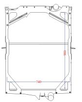 R.D. VO100 - RADIADOR VOLVO FH12(900X740X53)