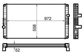 R.D. VO035 - RADIADOR VOLVO B10M - 970*538*50