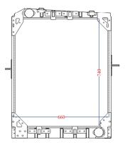 R.D. ME413 - RADIADOR MERCEDES 1635-747*658*60 METALICO