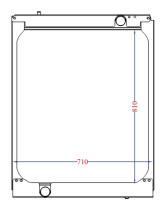 R.D. MN241 - RADIADOR MAN NG/NL A20 810X710 - METALICO