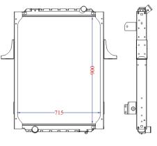 R.D. IV030 - RADIADOR RVI-RENAULT KERAX (900X715X50)MET.