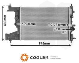 R.D. 105511081 - RADIADOR OPEL ASTRA J 1.4-1.6