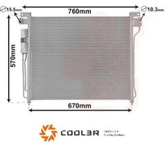 R.D. 102782K8C2 - CONDENSADOR NISSAN NAVARA/PATHFINDER