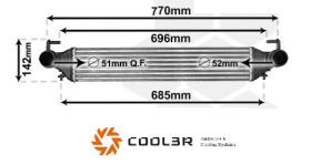 R.D. 1030L2J82 - INTERCOOLER FIAT 500-JEEP