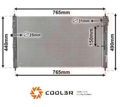 R.D. CT561 - RADIADOR CITROEN C4 1.8HDI/MITSUB.ASX