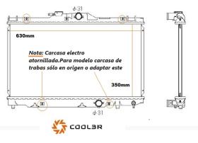 R.D. 108112081 - RADIADOR TOYOTA COROLLA  AE111 *OJO CARCASA*