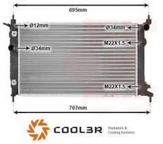 R.D. OP201 - RADIADOR OPEL ASTRA F A/T