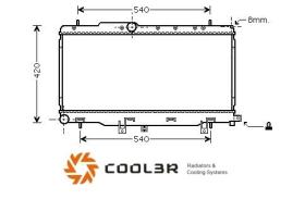 R.D. SU057 - RADIADOR SUBARU IMPREZA 2.0 WRX