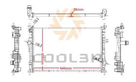 R.D. 1455073 - RAD. CITROEN C4 / 308 1.2 / 1.6 / 1.6HDI / 2.0HDI M/A 10/12-