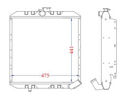 R.D. 15351074 - RADIADOR LAND ROVER 88/109 2.3D METALICO